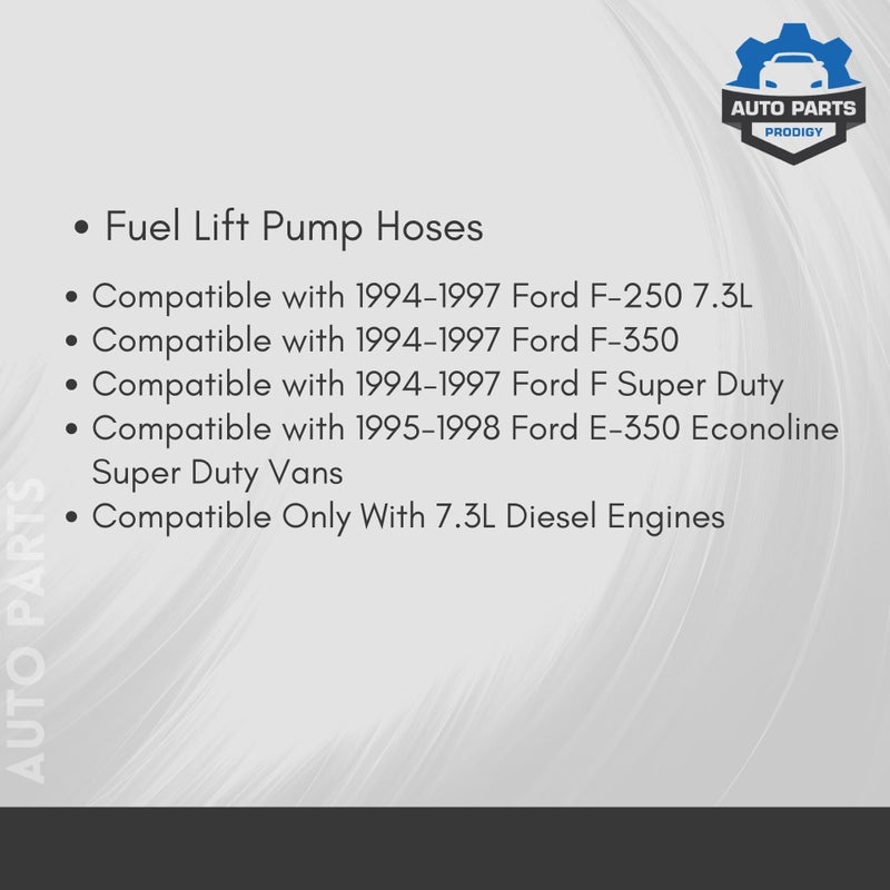 Auto Parts Prodigy طقم خراطيم مضخة رفع فلتر الوقود مع غسالات متوافق مع فورد F250 F350 سوبر ديوتي 7.3L ديزل باورستروك 1994-1997 - Image 5